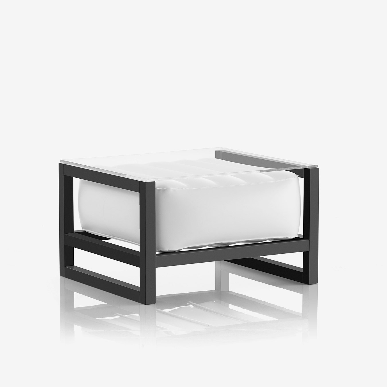 YOKO COFFE TABLE - Opaque White - Black Frame by Mojow