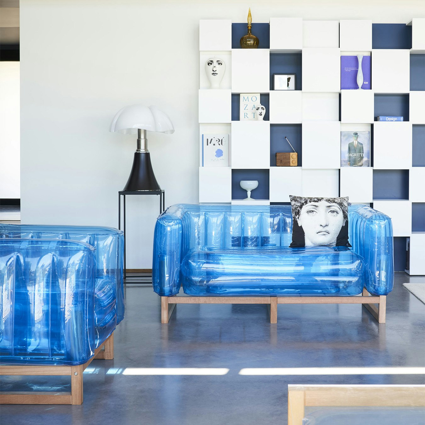 YOMI EKO WOOD Armchair - Blue