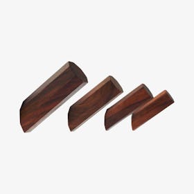 Set of 4 Häxe Wall Hooks - Walnut