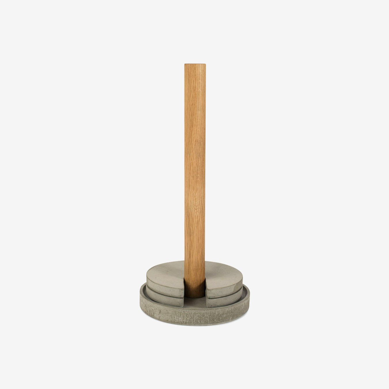 Spring of Copenhagen Stack Towel Holder & Trivets Oak & Concrete by Spring Copenhagen