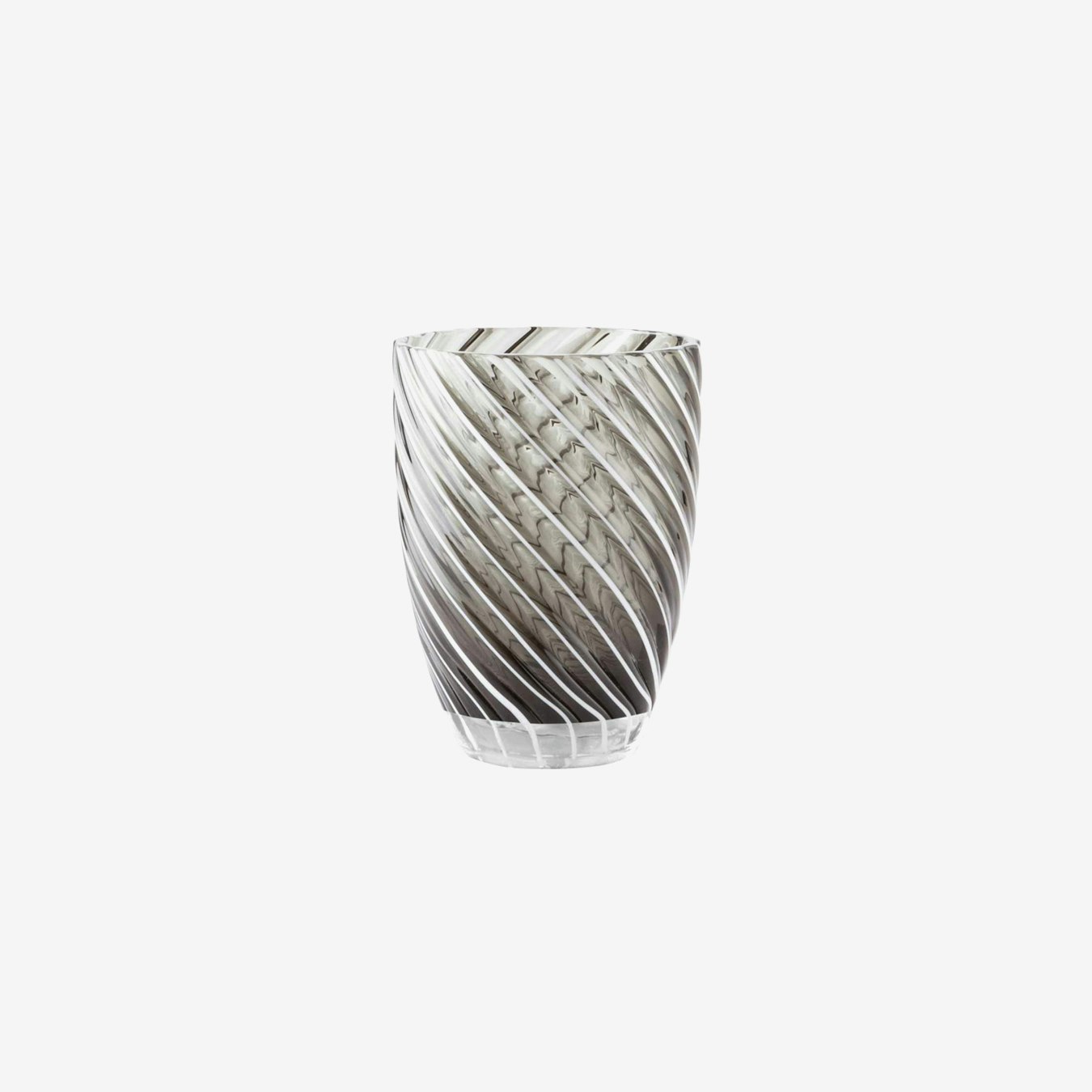 Italesse Vertigo Handcrafted Single Glass Tumbler in Black and White by Italesse