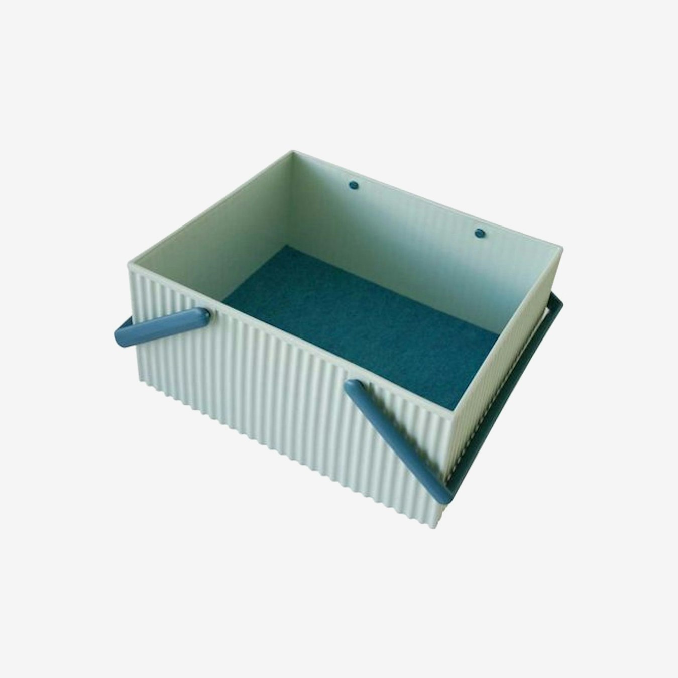Wide Omnioffre Stacking Storage Box in Sky Blue by Hachiman