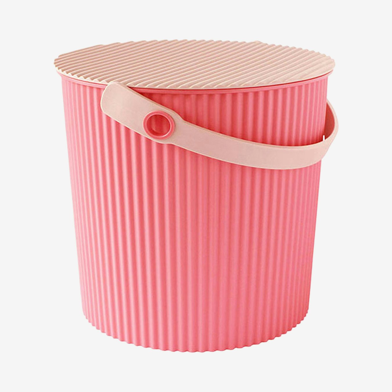 Omnioutil Storage Bucket with Lid - Flamingo Pink by Hachiman