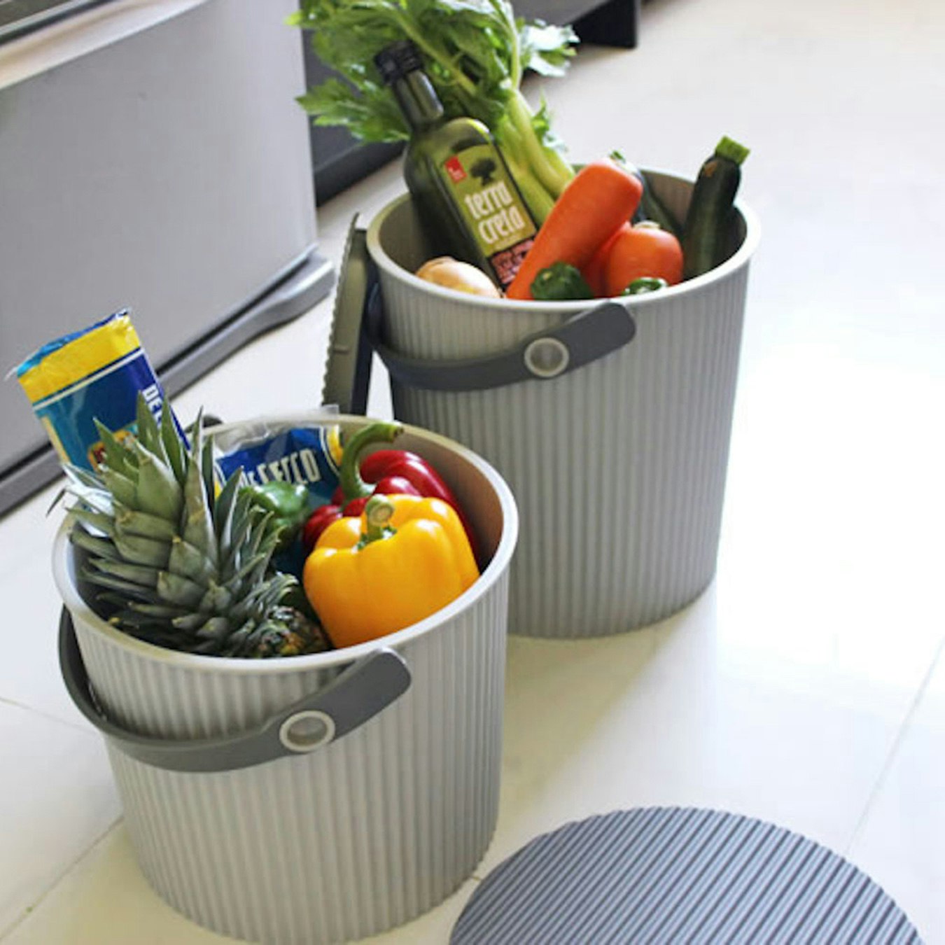 Omnioutil Storage Bucket with Lid - Lux Grey by Hachiman