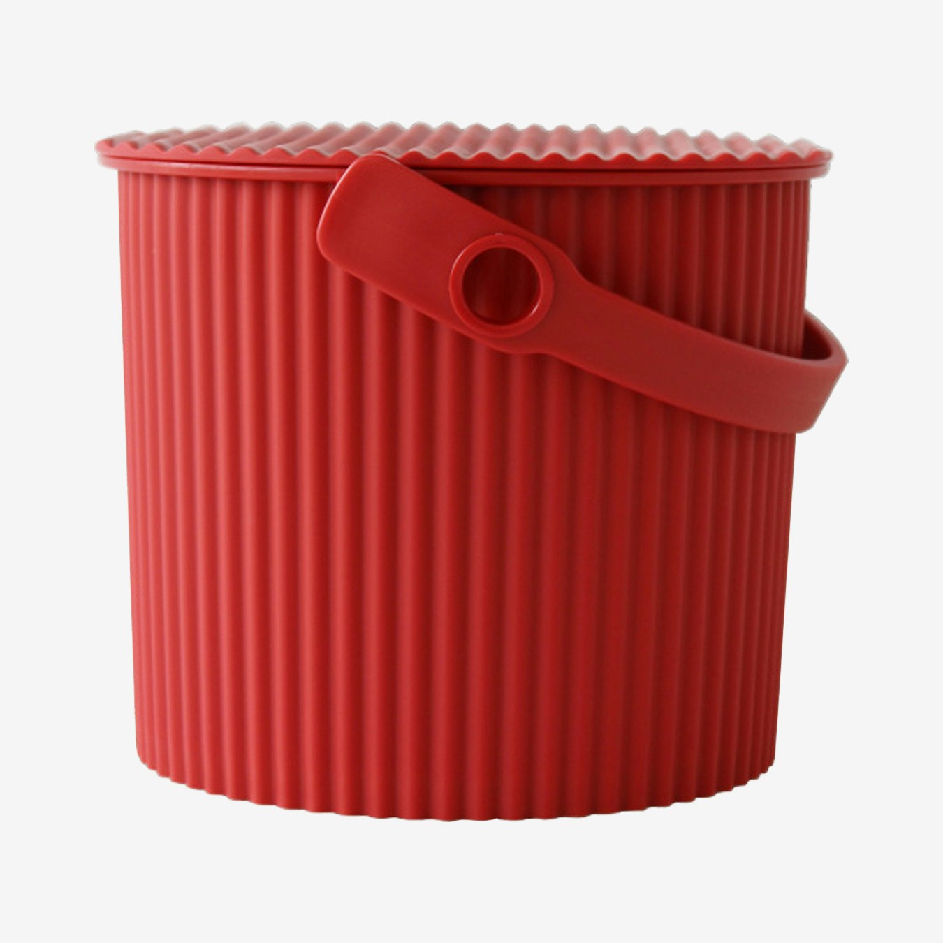Omnioutil Storage Bucket with Lid - Red by Hachiman