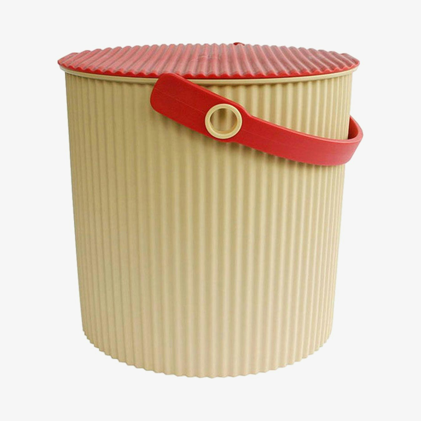 Omnioutil Storage Bucket & Lid - Coffee/Red by Hachiman