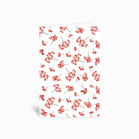 Winter Berries 4x6 Greetings Card