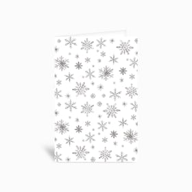 Snowflake Pattern 4x6 Greetings Card