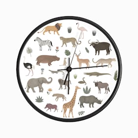 Safari Animals Clock