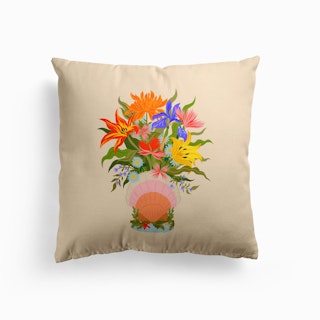 Saint Jacques Shell Flower Bouquet Cushion