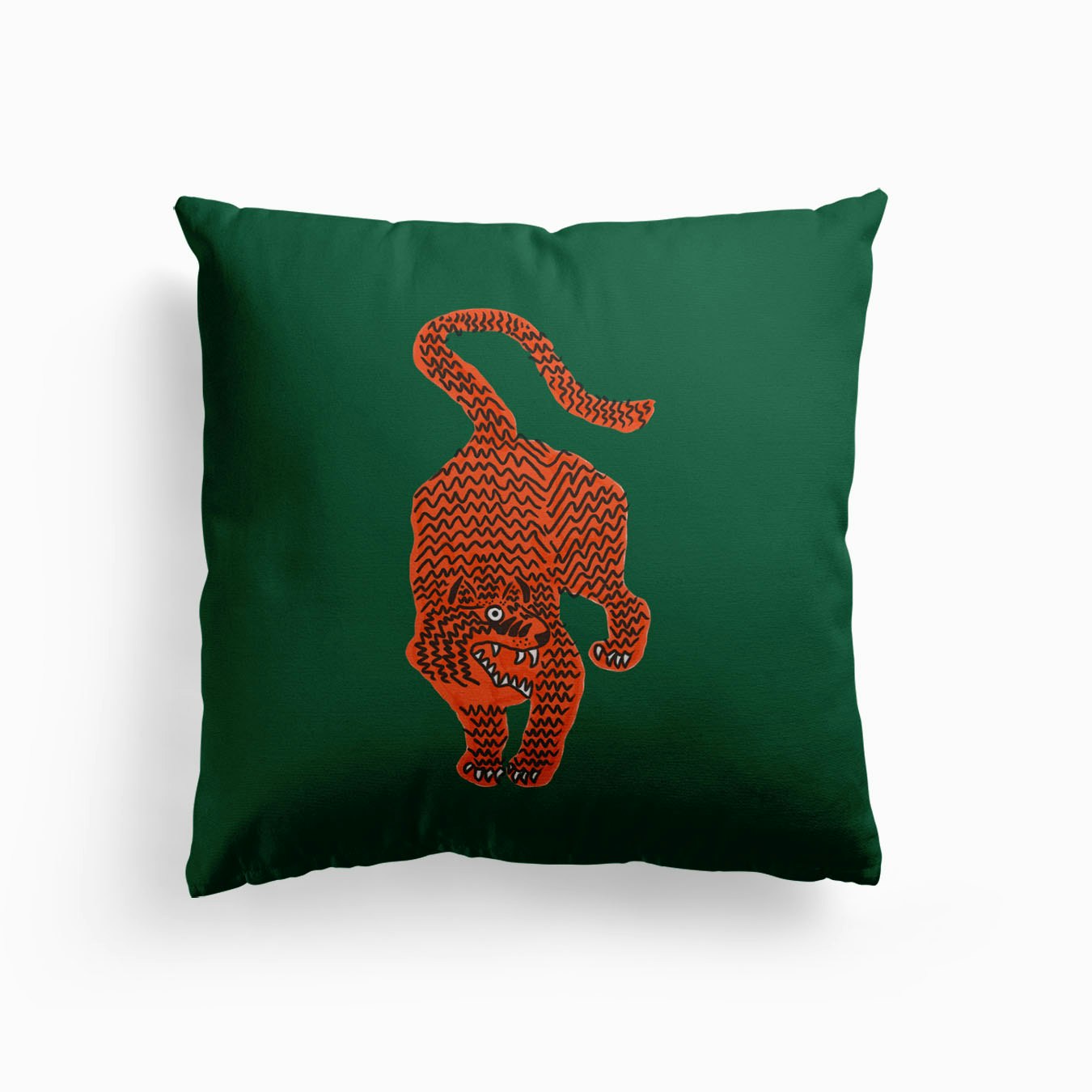 Tiger Green And Yellow Kissen