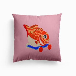 Tai Guruma Wooden Sea Bream Toy Canvas Cushion