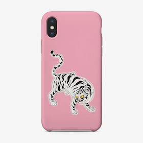 White Tiger Pink Phone Case