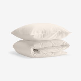 Double Sateen Duvet Set (Duvet Cover + 2 Pillow Cases) - Baltic Sand