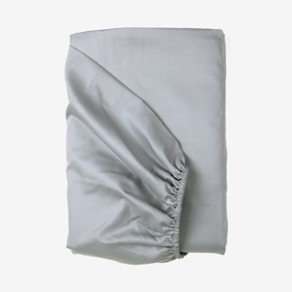 Sateen Fitted Sheet - Light Grey