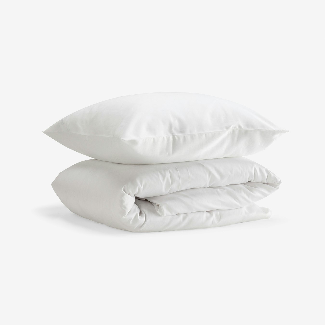 Single Sateen Duvet Set Duvet Cover Pillow Case White By