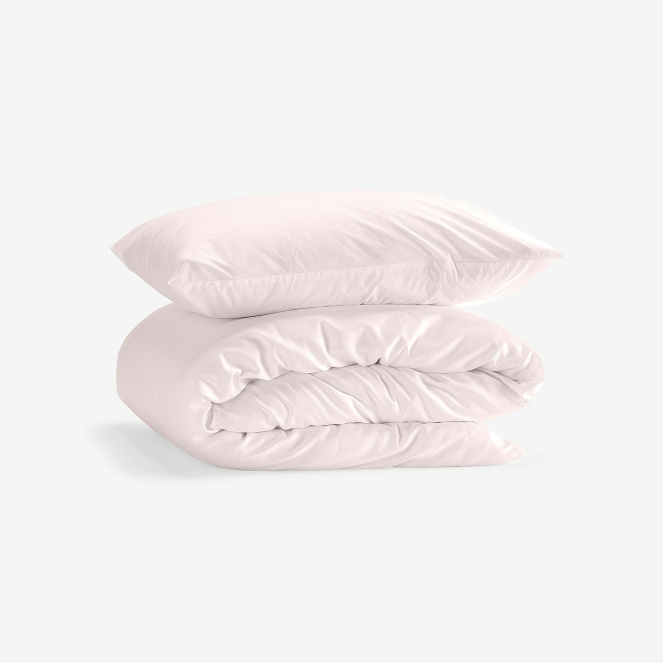 Single Percale Duvet Set Duvet Cover Pillow Case Light Pink