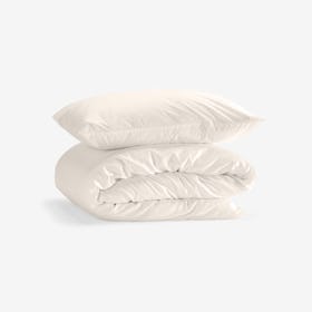 Single Percale Duvet Set (Duvet Cover + Pillow Case) - Baltic Sand