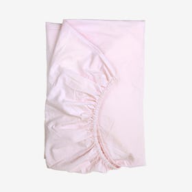 Percale Fitted Sheet - Light Pink