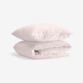 Double Sateen Duvet Set (Duvet Cover + 2 Pillow Cases) - Light Pink