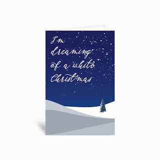Dreaming Of A White Christmas Greetings Card