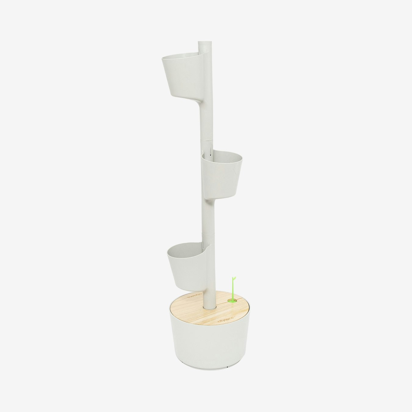 Digital 3-Pot Vertical Planter - Grey by Citysens
