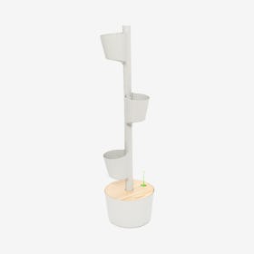 Smart 3-Pot Vertical Planter - Grey