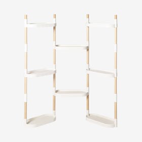 8-Tray Planter Shelf - White