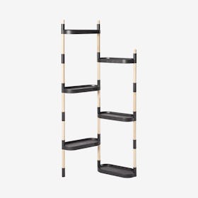 6-Tray Planter Shelf - Black