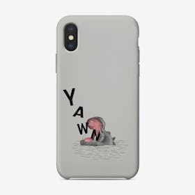 Yawning Hippo Phone Case