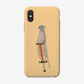 Meerkat On A Pogo Stick Phone Case