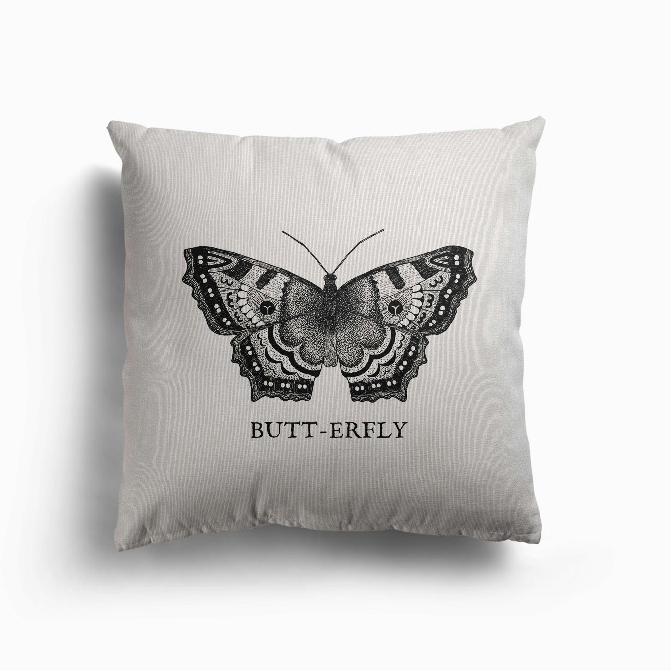 Butt Erfly Canvas Cushion by Martina Scott