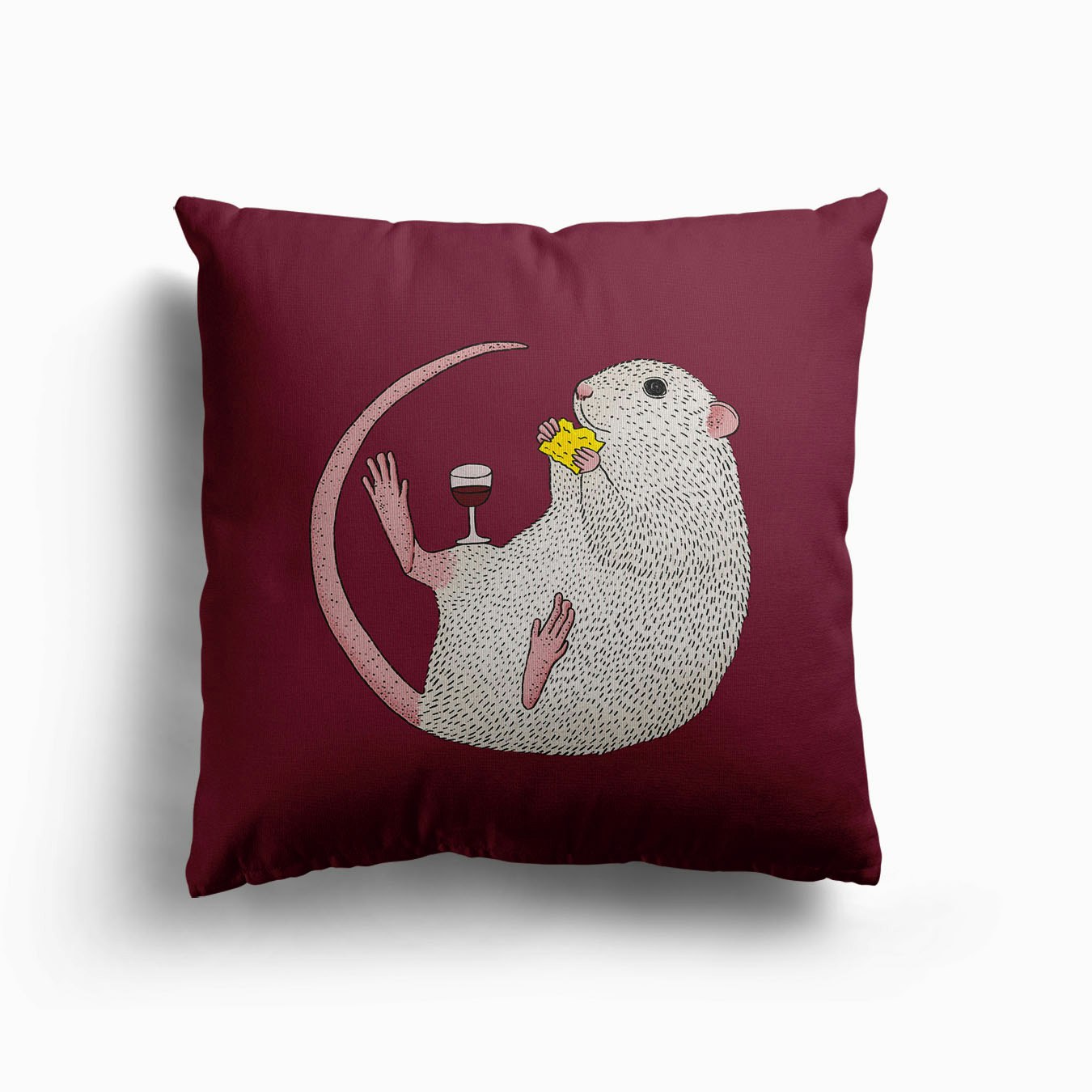 Nibbles The Fancy Rat Canvas Cuscino
