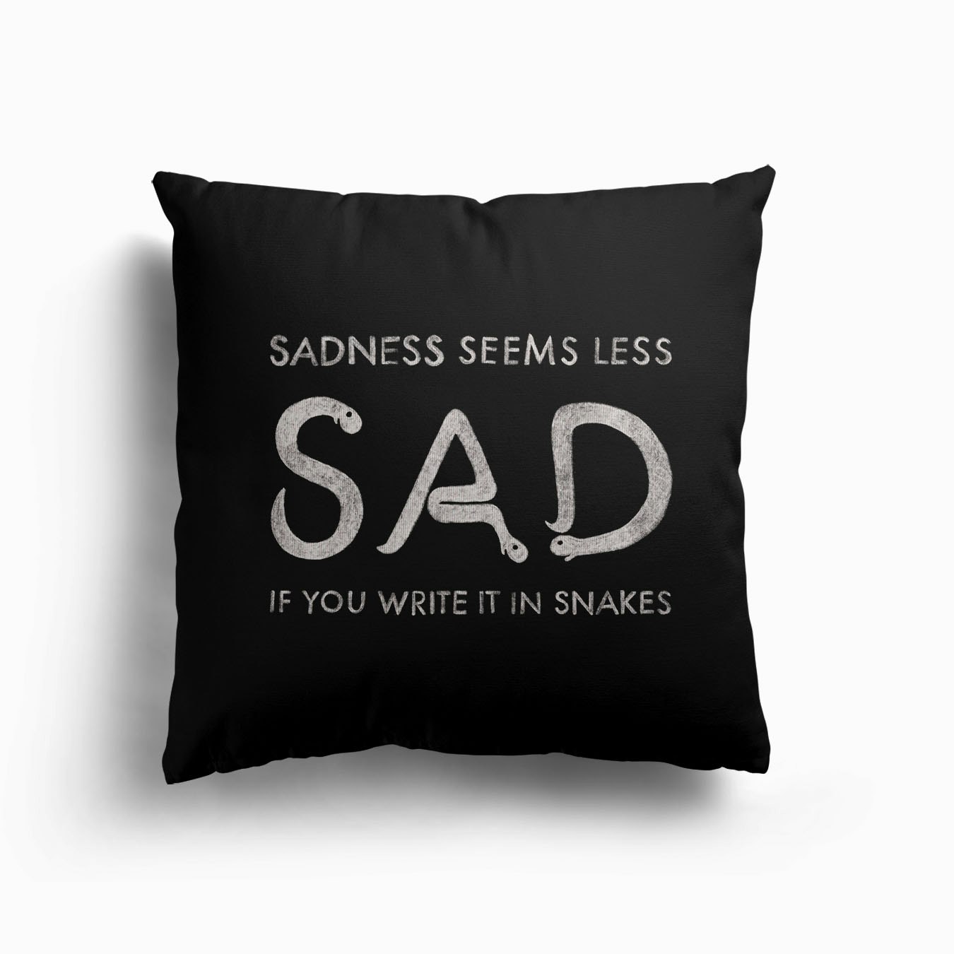 Sad Snakes Canvas Cuscino