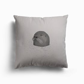 Sad Seal Canvas Cushion