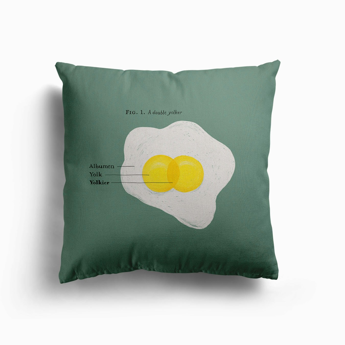 Double Yolker Egg Canvas Coussin