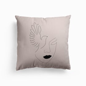 Lady Bird Canvas Cushion