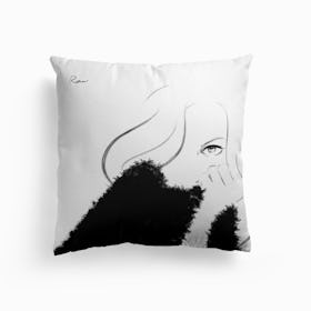 Woman In Black   1  Cushion