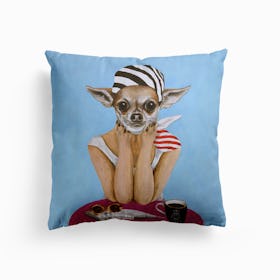 Bistro Chihuahua Cushion