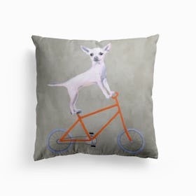 Chihuahua On Bicycle Cushion