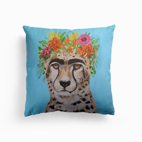 Frida Kahlo Cheetah Cushion
