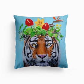 Frida Kahlo Tiger Cushion