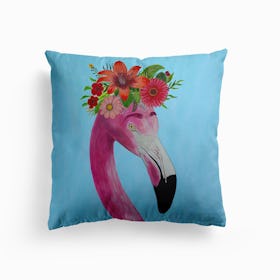 Frida Kahlo Flamingo Cushion