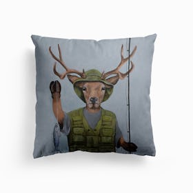 Fisherman Deer Cushion