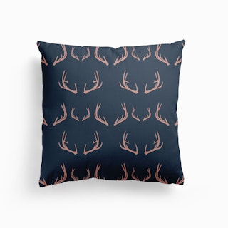 Antlers (Frost) Canvas Cushion