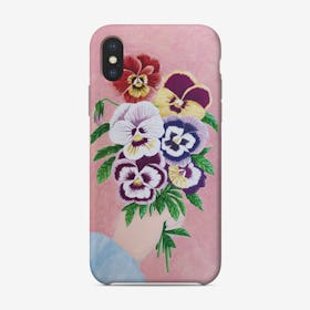 Hand And Pansy Phone Case