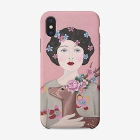 Woman And Deer Phone Case