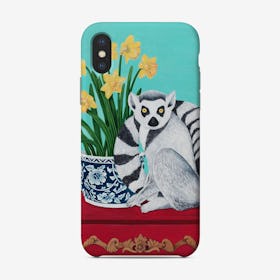 Lemur And Daffodil Phone Case