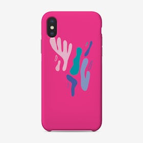 Pink Shapes Abstract Phone Case