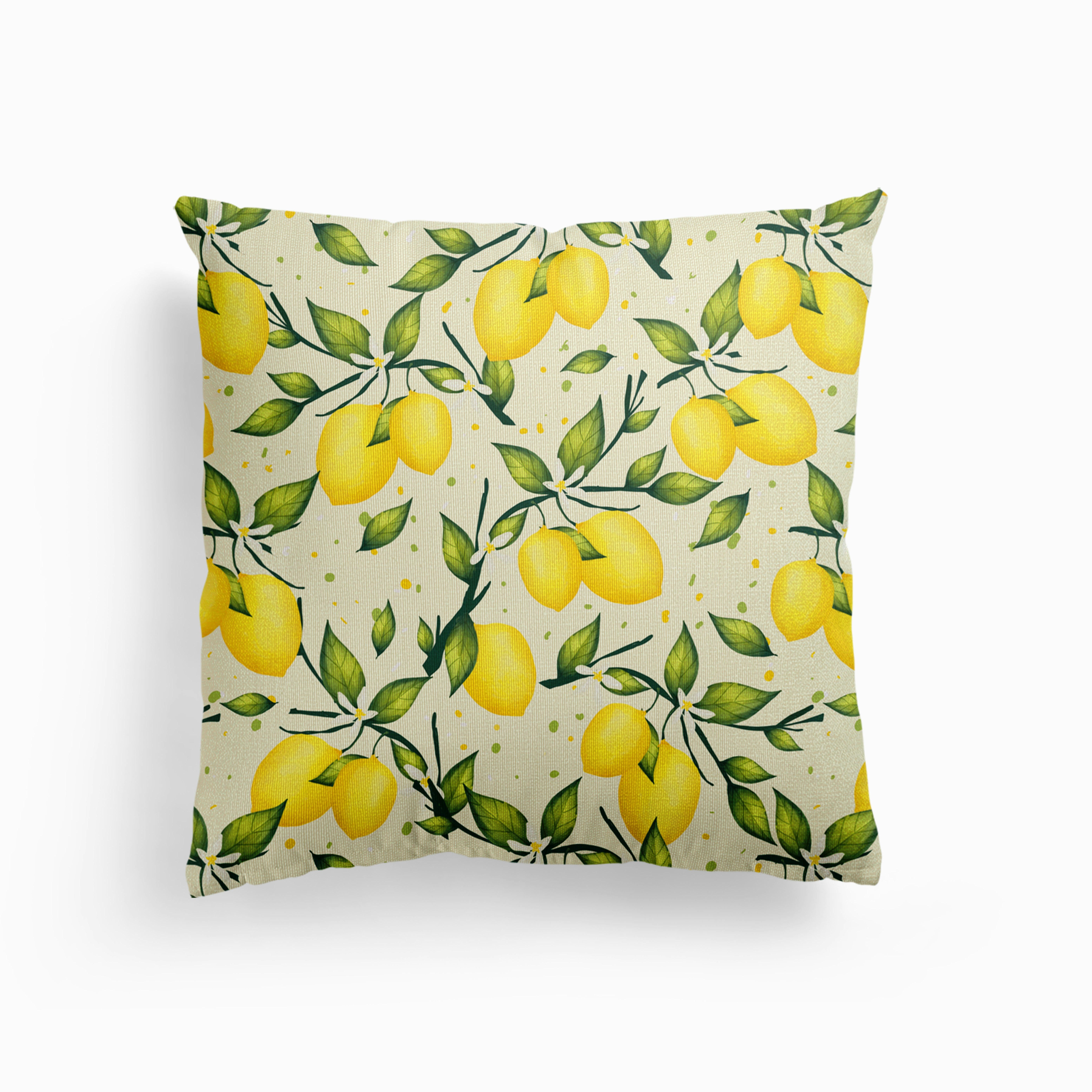Lemony Branches Canvas Kissen